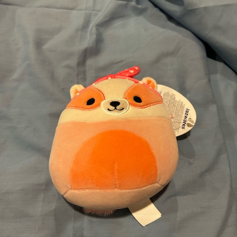 Squishmallows Rostam Plush in Orange and Cream